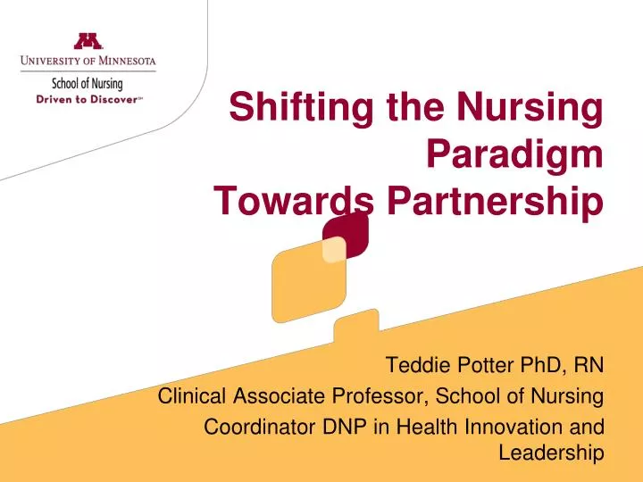 shifting the nursing paradigm towards partnership