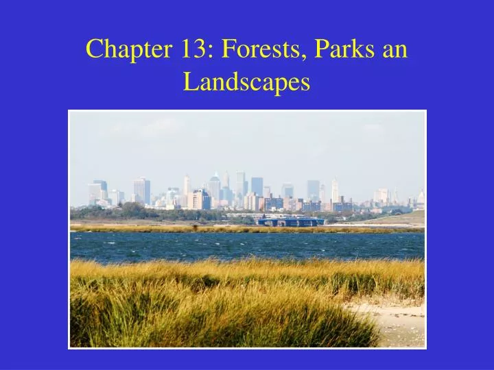 chapter 13 forests parks an landscapes