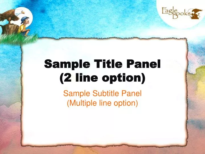 sample title panel 2 line option