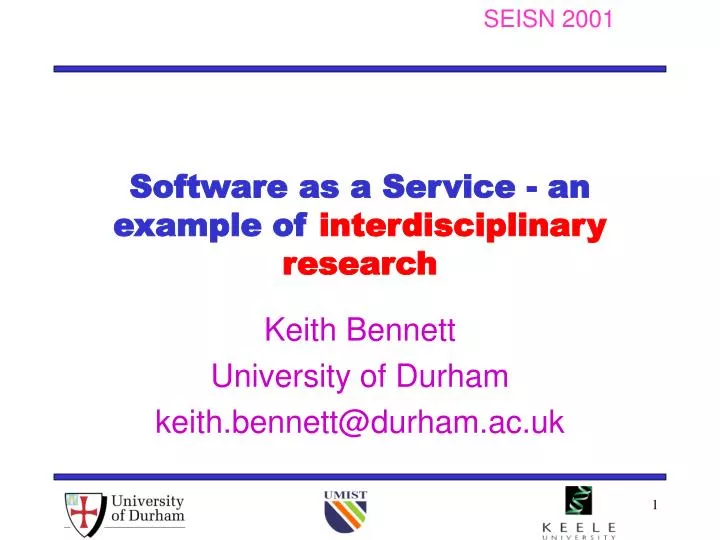 software as a service an example of interdisciplinary research