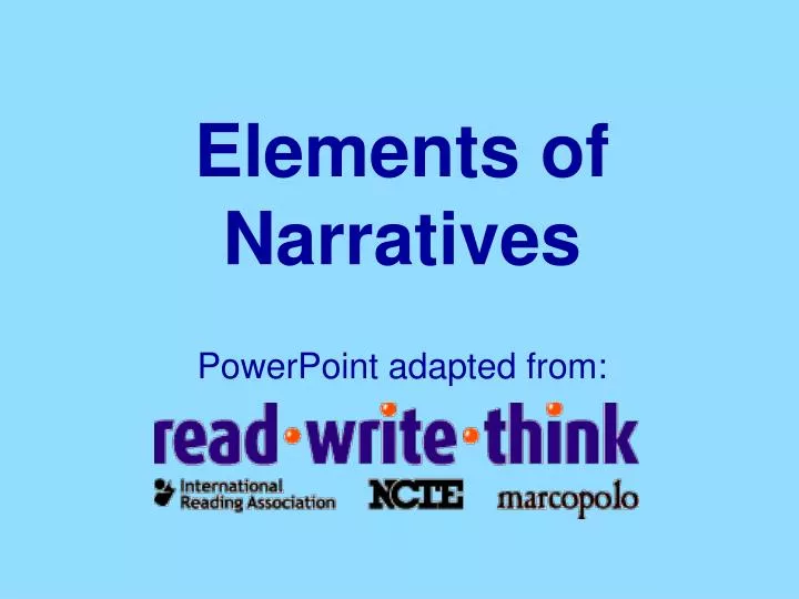 elements of narratives