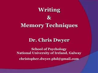 Dr. Chris Dwyer