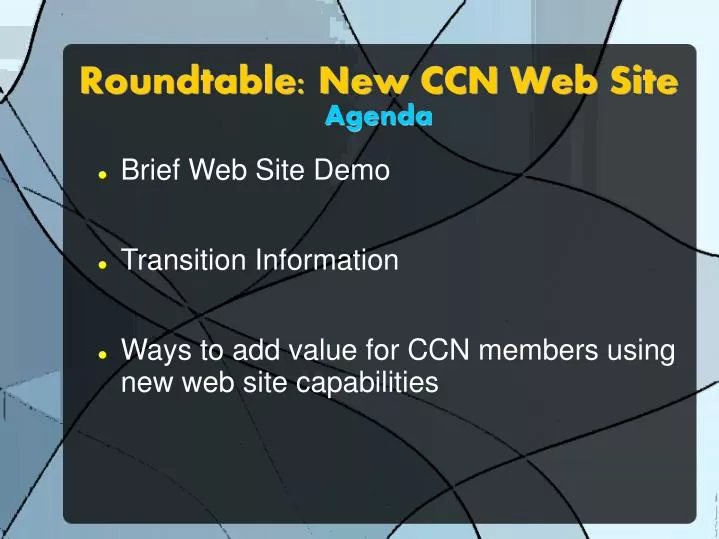 roundtable new ccn web site agenda