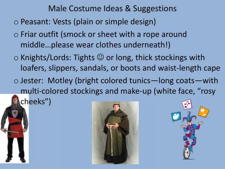 male costume ideas suggestions