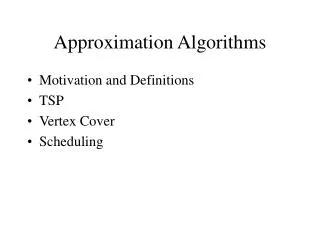 Approximation Algorithms