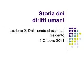 storia dei diritti umani
