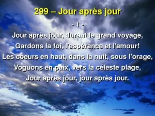 299 jour apr s jour