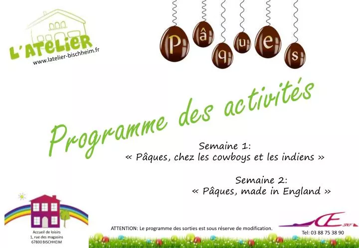 programme des activit s