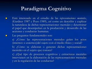 paradigma cognitivo