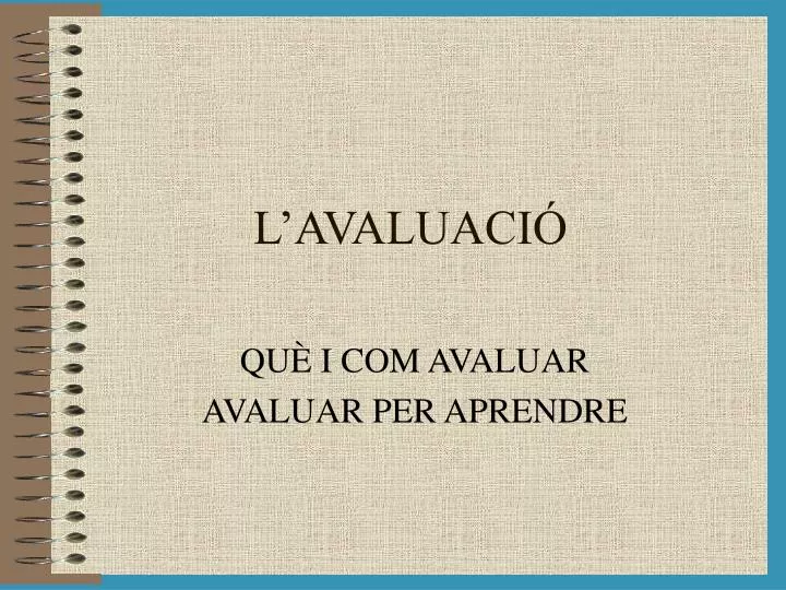 l avaluaci