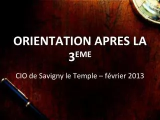 orientation apres la 3 eme