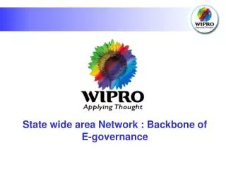 State wide area Network : Backbone of E-governance