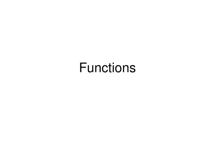 functions