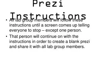 Prezi Instructions