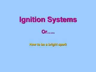 Ignition Systems