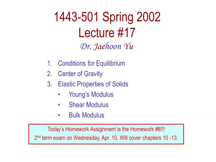 1443 501 spring 2002 lecture 17
