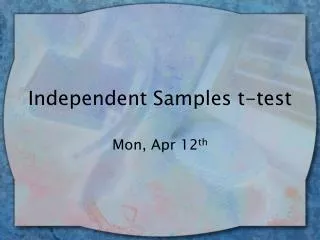 Independent Samples t-test