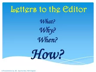 Letters to the Editor