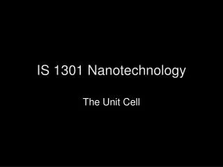 IS 1301 Nanotechnology