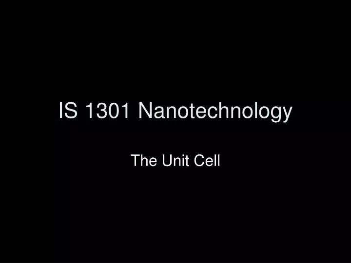 is 1301 nanotechnology
