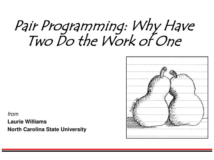pair programming why have two do the work of one
