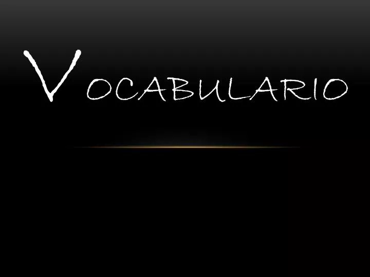 v ocabulario