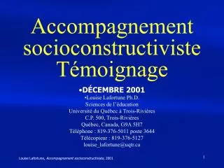 accompagnement socioconstructiviste t moignage