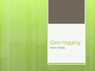 Geo-tagging