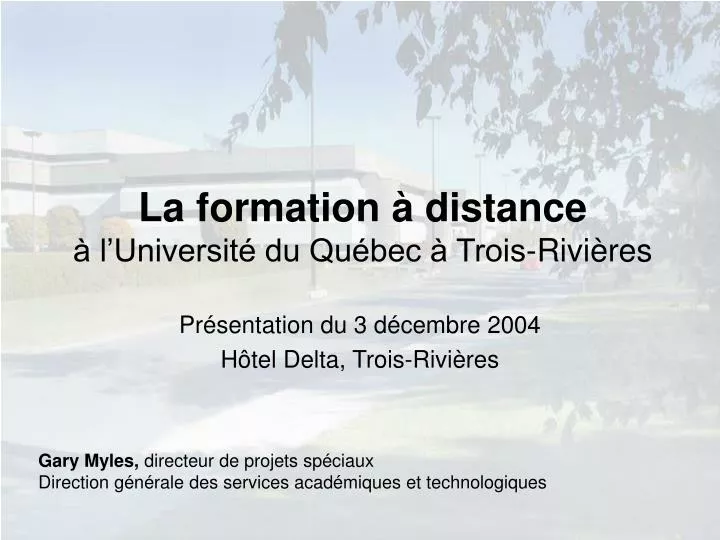 la formation distance l universit du qu bec trois rivi res