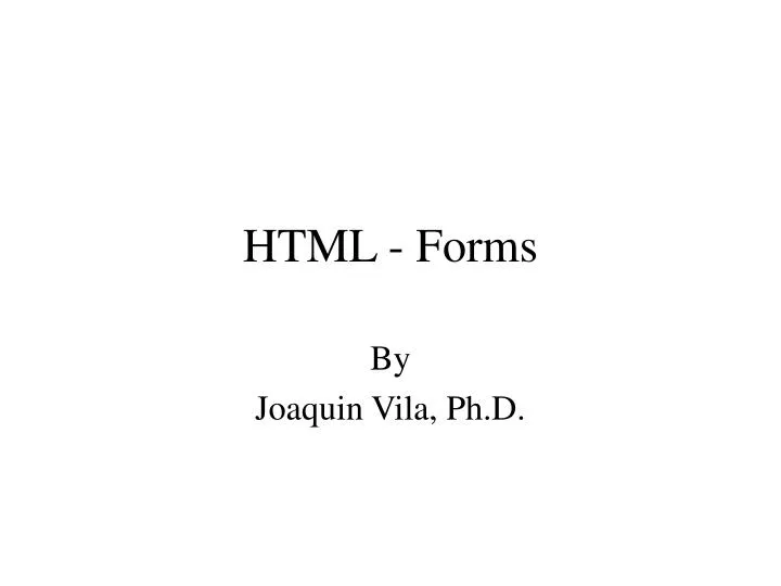 html forms