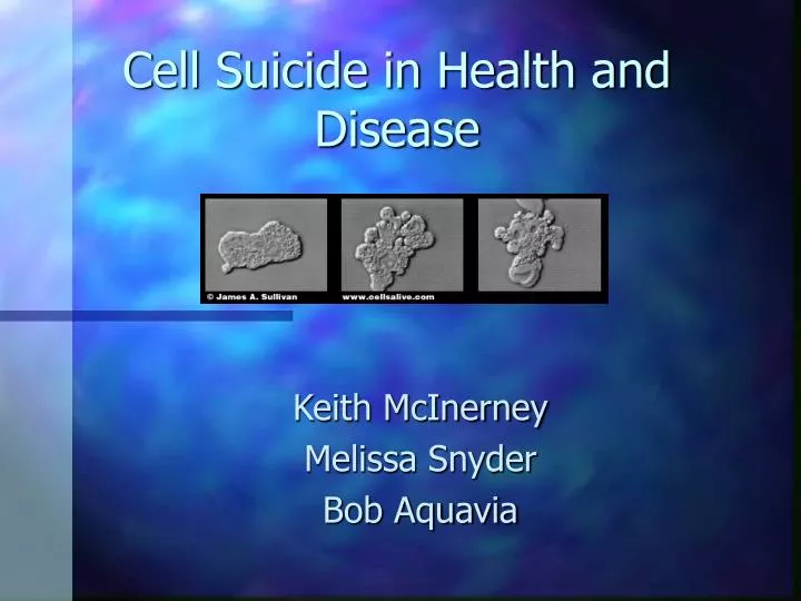 cell suicide in health and disease