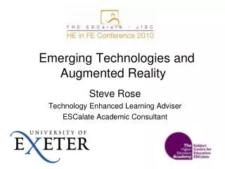 Emerging Technologies and Augmented Reality