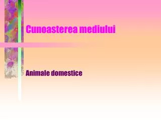 cunoasterea mediului