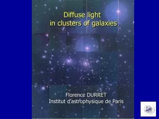 Diffuse light in clusters of galaxies