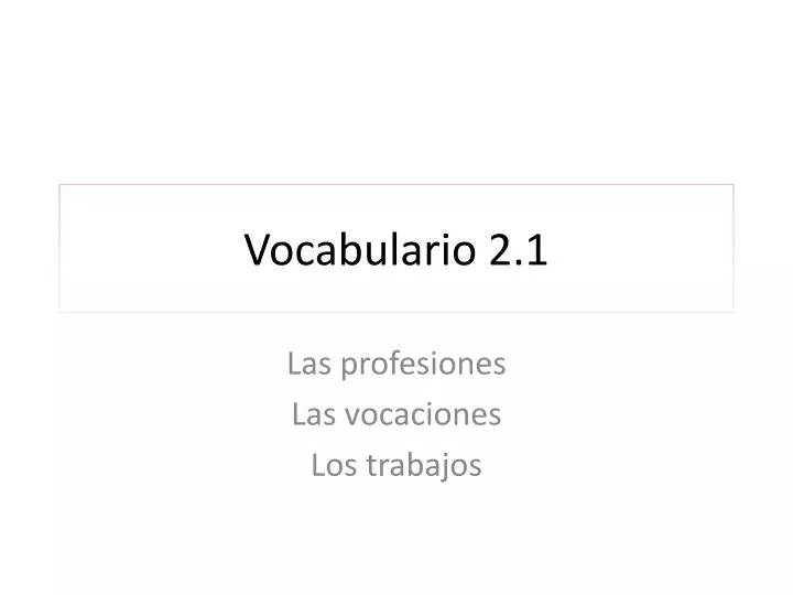 vocabulario 2 1