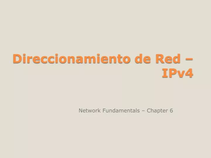 direccionamiento de red ipv4