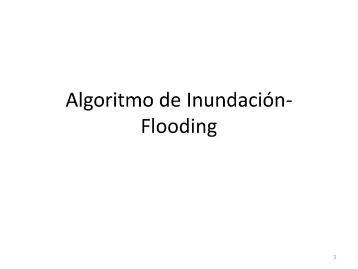 algoritmo de inundaci n flooding