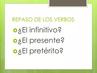 repaso de los verbos