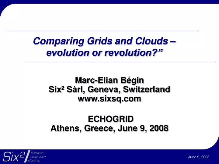 comparing grids and clouds evolution or revolution