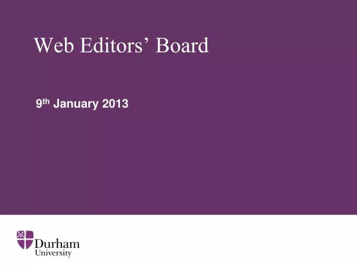 web editors board