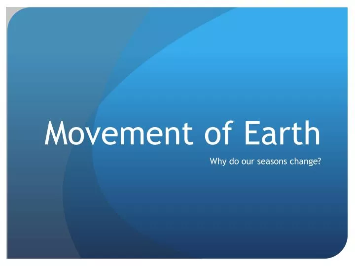 movement of earth