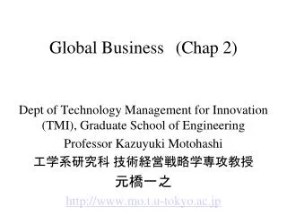 Global Business (Chap 2)