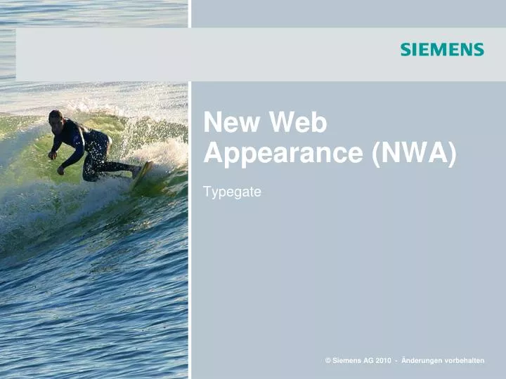 new web appearance nwa