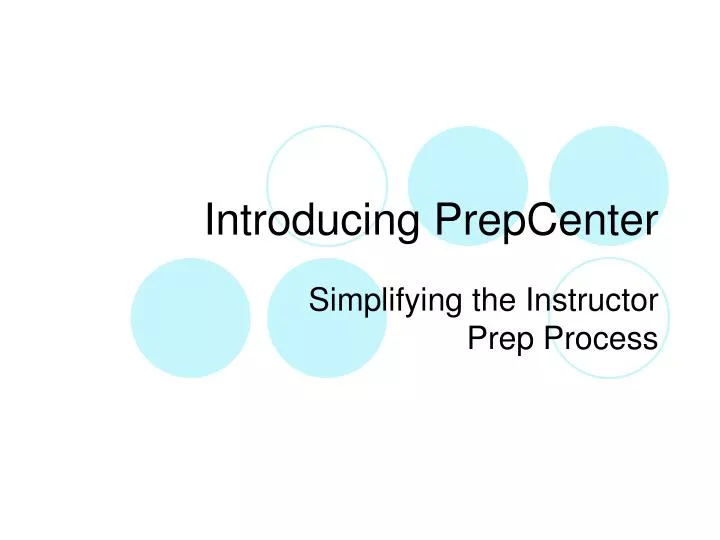 introducing prepcenter