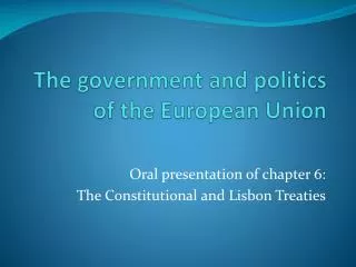 The government and politics of the European Union