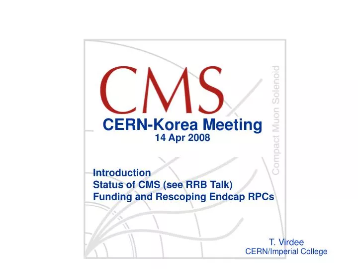 cern korea meeting 14 apr 2008
