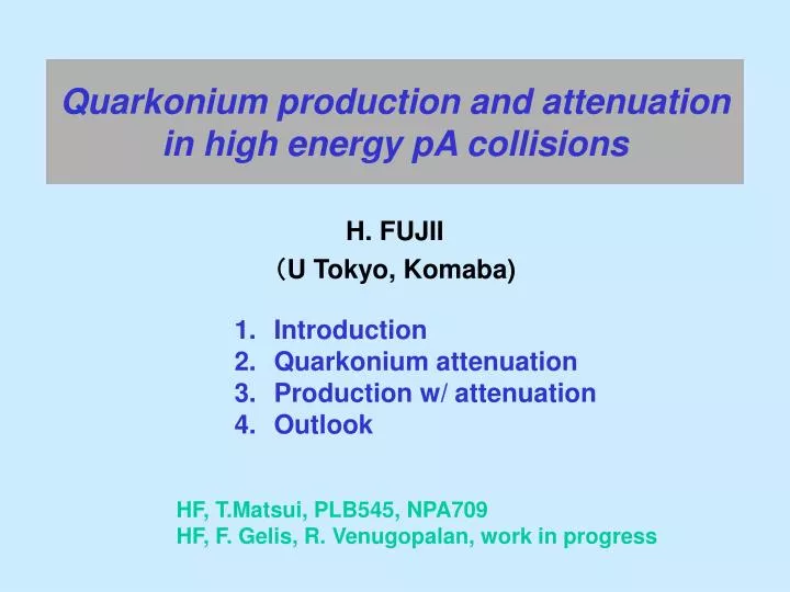 quarkonium production and attenuation in high energy pa collisions