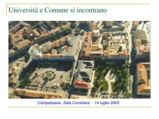 universit e comune si incontrano