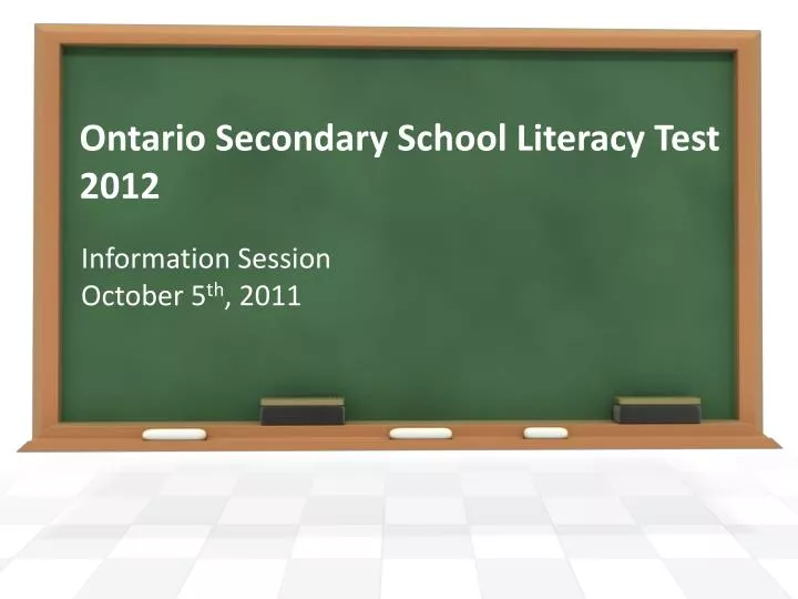 ontario secondary school literacy test 2012
