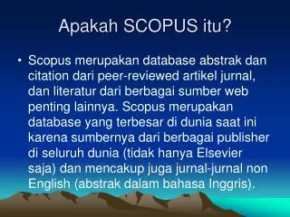 apakah scopus itu